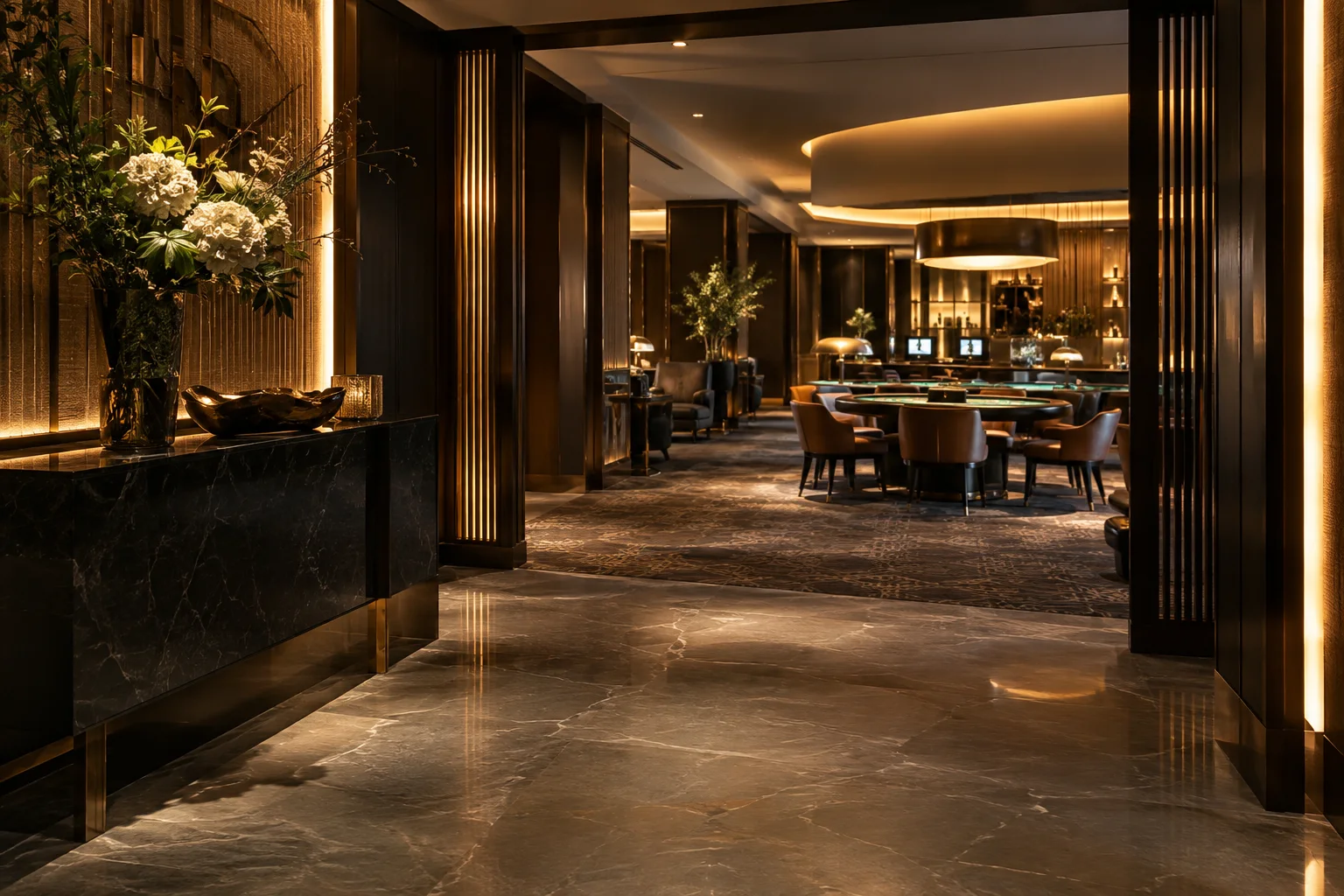 Entrada de um lounge de gaming